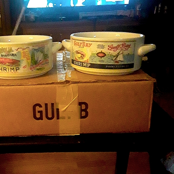 Soup bowls Cajun theme 2 cups - Picture 1 of 1